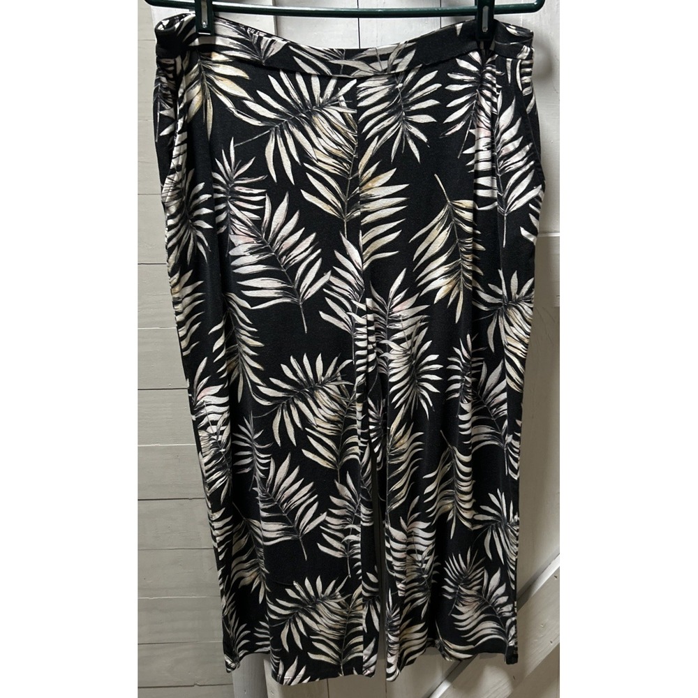 J. Jill Wearever Collection Women's Large Petite  Full Leg Crop Pants Black